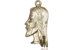 [4215KT] 14kt Gold Christ Head Medal