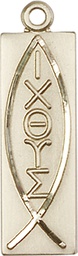 [4220KT] 14kt Gold Fish Medal