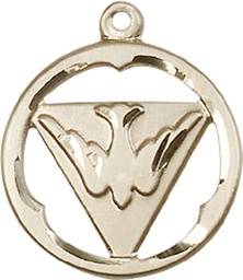 [4224KT] 14kt Gold Holy Spirit Medal