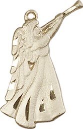 [4240KT] 14kt Gold Guardian Angel Medal