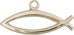 [4250KT] 14kt Gold Fish Medal