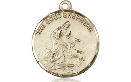 [4264KT] 14kt Gold Good Shepherd Medal