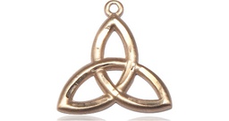 [5101KT] 14kt Gold Trinity Irish Knot Medal