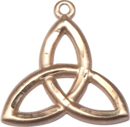 [5101KT] 14kt Gold Trinity Irish Knot Medal