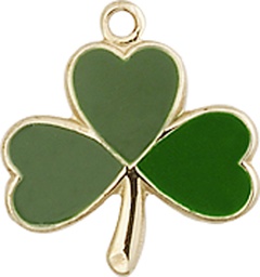 [5243KT] 14kt Gold Shamrock Medal