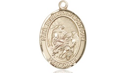 [8264GF] 14kt Gold Filled Saint Bernard of Montjoux Medal