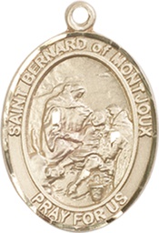 [8264GF] 14kt Gold Filled Saint Bernard of Montjoux Medal