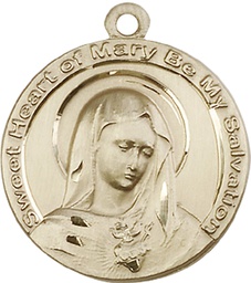 [5625KT] 14kt Gold Mary Medal