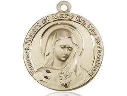 [5625KT] 14kt Gold Mary Medal