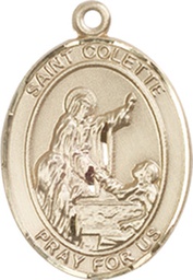 [8268GF] 14kt Gold Filled Saint Colette Medal