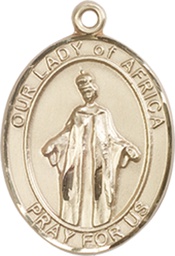 [8269GF] 14kt Gold Filled Our Lady of Africa Medal