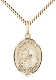 [8270GF/18G] 14kt Gold Filled Saint Bruno Pendant on a 18 inch Gold Plate Light Curb chain
