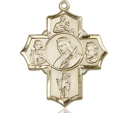 [5698KT] 14kt Gold Philomena Vian Bos Jude Gerard Medal