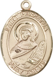 [8272GF] 14kt Gold Filled Saint Perpetua Medal