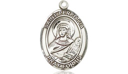 [8272SS] Sterling Silver Saint Perpetua Medal