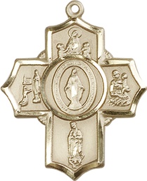 [5706KT] 14kt Gold Apparitions Medal