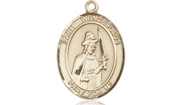 [8273GF] 14kt Gold Filled Saint Wenceslaus Medal