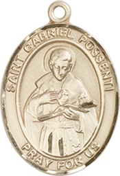 [8279GF] 14kt Gold Filled Saint Gabriel Possenti Medal
