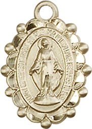 [6040KT] 14kt Gold Miraculous Medal