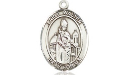 [8285SS] Sterling Silver Saint Walter of Pontnoise Medal