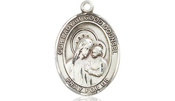 [8287SS] Sterling Silver Our Lady of Good Counsel Medal