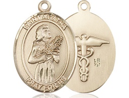 [7003KT9] 14kt Gold Saint Agatha Nurse Medal