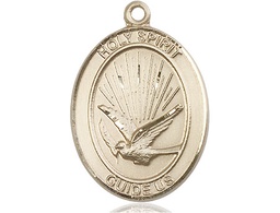 [7044KT] 14kt Gold Holy Spirit Medal
