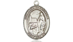 [8288SS] Sterling Silver Our Lady of Lourdes Medal