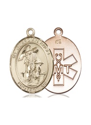 [7118KT10] 14kt Gold Guardian Angel EMT Medal