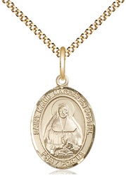 [8294GF/18G] 14kt Gold Filled Saint Marie Magdalen Postel Pendant on a 18 inch Gold Plate Light Curb chain