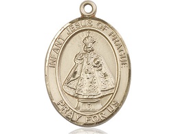 [7207KT] 14kt Gold Infant of Prague Medal