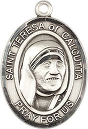 [8295SS] Sterling Silver Saint Teresa of Calcutta Medal