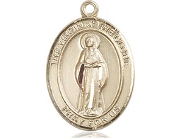 [7345KT] 14kt Gold Virgin of the Globe Medal