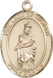 [8306GF] 14kt Gold Filled Our Lady of Victory Medal