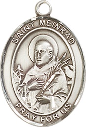 [8307SS] Sterling Silver Saint Meinrad of Einsideln Medal