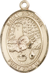 [8309GF] 14kt Gold Filled Saint Rosalia Medal