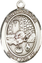 [8309SS] Sterling Silver Saint Rosalia Medal