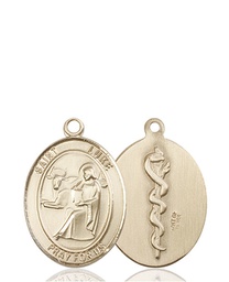 [8068KT8] 14kt Gold Saint Luke the Apostle Doctor Medal