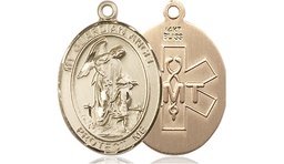 [8118KT10] 14kt Gold Guardian Angel EMT Medal