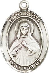 [8312SS] Sterling Silver Saint Olivia Medal