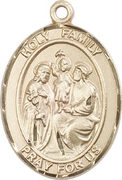 [8218KT] 14kt Gold Holy Family Medal