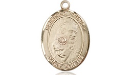 [8249KT] 14kt Gold Blessed Trinity Medal