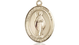 [8345KT] 14kt Gold Virgin of the Globe Medal
