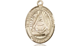 [8324GF] 14kt Gold Filled Saint Edburga of Winchester Medal