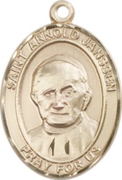 [8328GF] 14kt Gold Filled Saint Arnold Janssen Medal