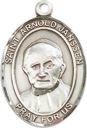 [8328SS] Sterling Silver Saint Arnold Janssen Medal