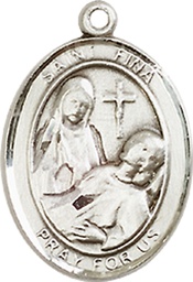 [8364SS] Sterling Silver Saint Fina Medal