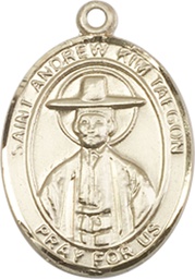 [8373GF] 14kt Gold Filled Saint Andrew Kim Taegon Medal