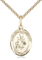 [8375GF/18G] 14kt Gold Filled Saint Simon the Apostle Pendant on a 18 inch Gold Plate Light Curb chain