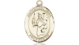 [8378GF] 14kt Gold Filled Saint Uriel the Archangel Medal